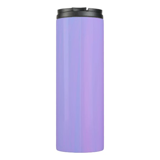 Subtiele pasteelstrips van lavender, roze en blauw thermosbeker (Achterkant)