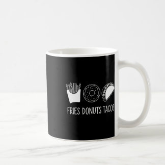 Subtiele politieke humor Fries Donuts Tacos Koffiemok