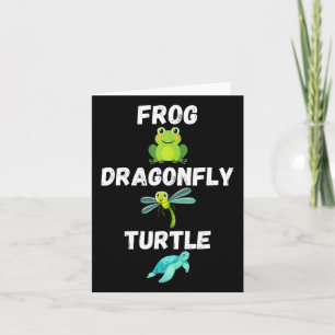 Subtiele politieke humor Kikker Dragonfly Turtle Kaart