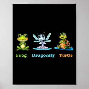 Subtiele Politieke Humor Kikker Libel Schildpad Yo Poster