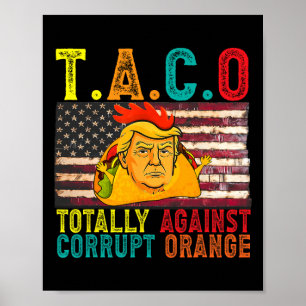 Subtiele Politieke Taco Totaal Tegen Corrupte Oran Poster