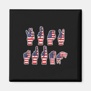 Subtiele Resist Trump Asl Gebarentaal 4 juli Magneet