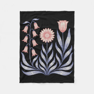 Subtiele Resist Trump Foxglove Daisy Tulip Flower  Fleece Deken
