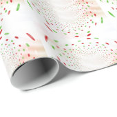 Subtiele rode en groene Stippen Cadeaupapier (Rol Hoek)
