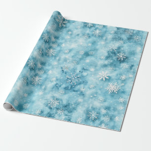 Subtiele sneeuwvlokken cadeaupapier