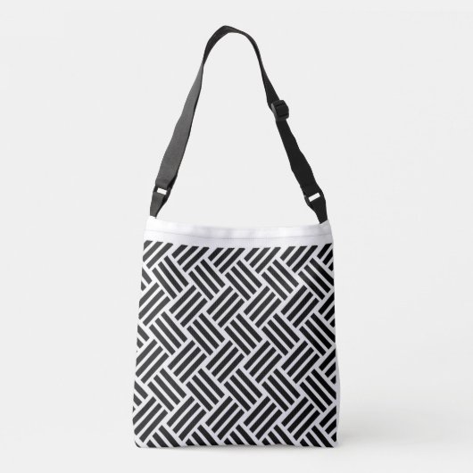 Subtiele uitspraak: Stenciled Hopsack Weave Tas (Achterkant)