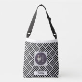 Subtiele uitspraak: Stenciled Hopsack Weave Tas (Voorkant)