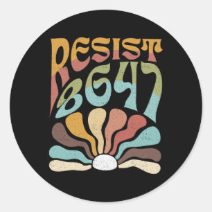 Subtiele Verzets 8647 Trump Verzets Trump Protest Ronde Sticker