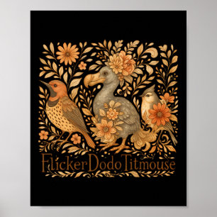 Subtiele Vogels Flicker Dodo Titmouse Trump Verzet Poster