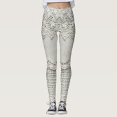 Subtiele witte kant, textiel close-up. leggings (Voorkant)
