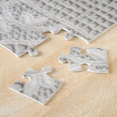 Subtiele witte kant, textiel close-up. legpuzzel (Zijkant)