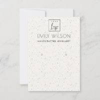 Subtiele witte keramische textuur oorbel display l