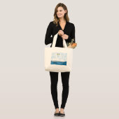 Subtiele zwanen verliefd (hart vormen) Kunst cadea Grote Tote Bag (Voorkant (model))