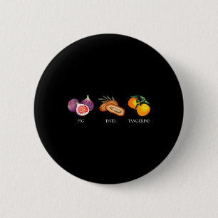 Subtil Fruit Fig Date Tangerine Anti Trump Shirt R Ronde Button 5,7 Cm