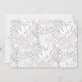 subtile carte à faire-part de naissance florale (Dos)