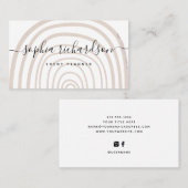 Subtle Arch | Trendy Abstract neutraal op wit Visitekaartje (Voorkant / Achterkant)