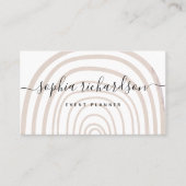 Subtle Arch | Trendy Abstract neutraal op wit Visitekaartje (Voorkant)