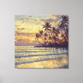 Subtle Beach Light - Impressionism Style Landscape Canvas Afdruk (Voorkant)