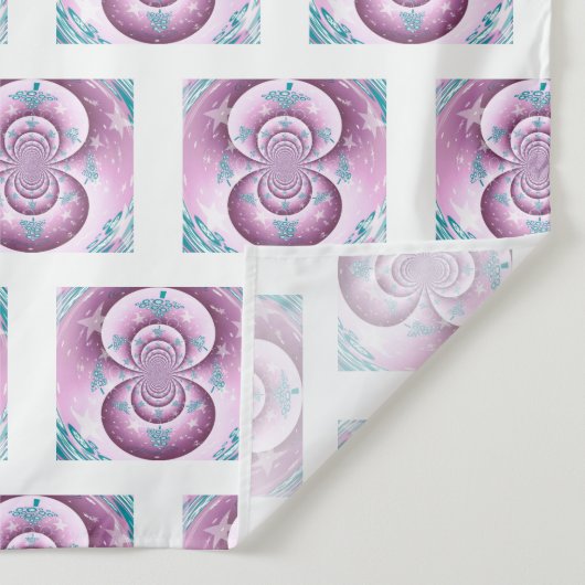 Subtle Blue Trees Fractal Design Wandkleed (Detail)