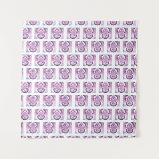 Subtle Blue Trees Fractal Design Wandkleed (Voorkant)