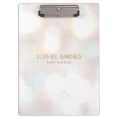 Subtle Bokeh Event Party Planner Pocket Folder Klembord (Voorkant)
