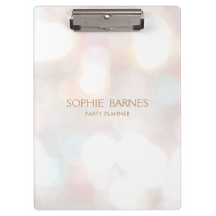 Subtle Bokeh Event Party Planner Pocket Folder Klembord