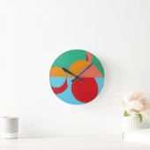 Subtle Clef Geometric Round Clock Ronde Klok (Huis)