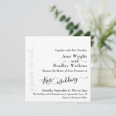 Subtle Elegant Typography Black op White Wedding 2 Kaart (Staand voorkant)