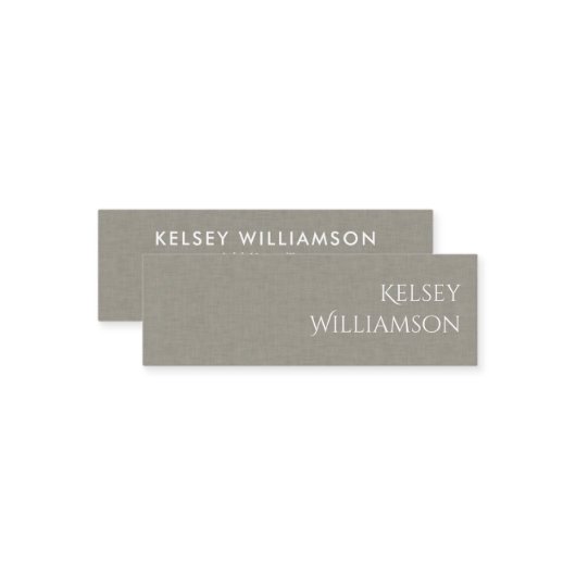 Subtle Fabric Texture Custom Mini Visitekaartje (Voorkant / Achterkant in situ)