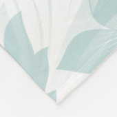 Subtle Floral in Blues Fleece Deken (Hoek)