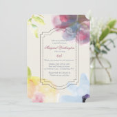 Subtle Flowers Invitation Kaart (Staand voorkant)