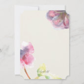 Subtle Flowers Invitation Kaart (Achterkant)