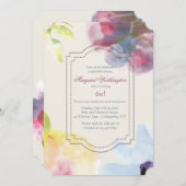 Subtle Flowers Invitation Kaart (Voorkant / Achterkant)