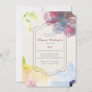 Subtle Flowers Invitation Kaart