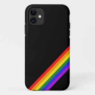 Subtle Gay Pride Flag LGBT Rainbow Diagonal Stripe iPhone 11 Hoesje