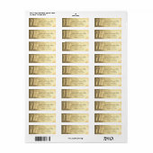 Subtle Gold Bokeh Monogram Etiket (Full Sheet)