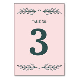 Subtle Grace Blush & Slate Gray Floral Wedding Kaart