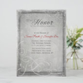 Subtle Grey Elegance Uitnodiging (Staand voorkant)