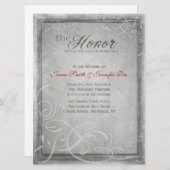 Subtle Grey Elegance Uitnodiging (Voorkant / Achterkant)