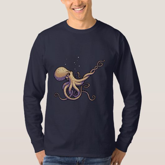 Subtle Guitar Octopus T-shirt (Voorkant)