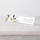 SUBTLE KLEURENWASSEN BLUSH PINK FLORAL BUNCH BUREAU NAAMBORDJE (Voorkant)