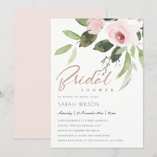 SUBTLE KLEURENWASSEN BLUSH PINK FLORAL VRIJGEZELLE KAART