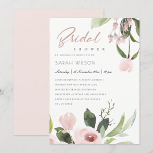 SUBTLE KLEURENWASSEN BLUSH PINK FLORAL VRIJGEZELLE KAART