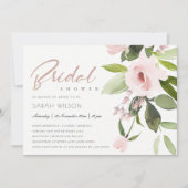 SUBTLE KLEURENWASSEN BLUSH PINK FLORAL VRIJGEZELLE KAART (Voorkant)