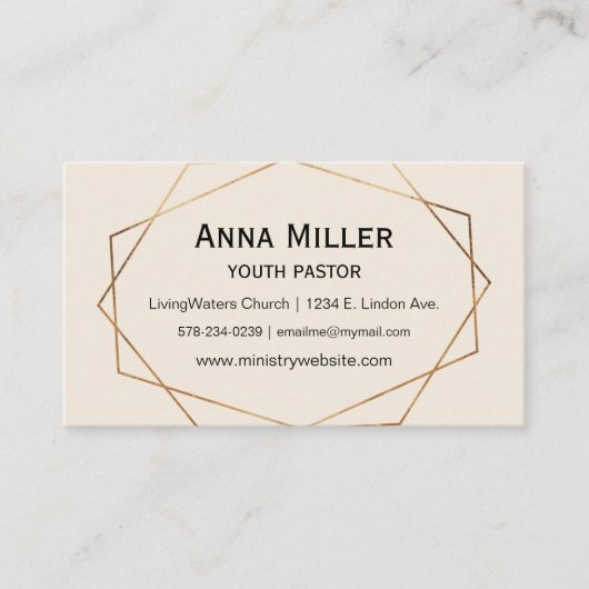 Subtle Modern Youth Ministry Visitekaartje (Voorkant)