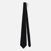 Subtle Musical Notes on Black Stropdas (Voorkant)