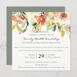 SUBTLE PEACH PINK WATERVERF FLORAL WORKSHOP EVAL KAART