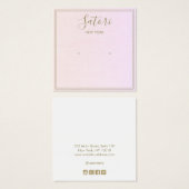 Subtle roze ombre Stud Earring Display Vierkante Visitekaartjes (Voorkant /achterkant)