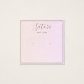 Subtle roze ombre Stud Earring Display Vierkante Visitekaartjes (Voorkant)