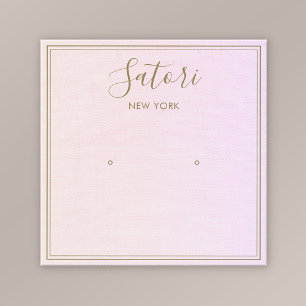 Subtle roze ombre Stud Earring Display Vierkante Visitekaartjes